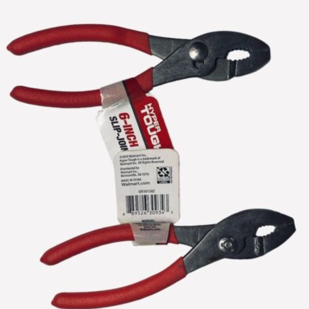 2 Hyper Tough 6-inch Slip-Joint Pliers